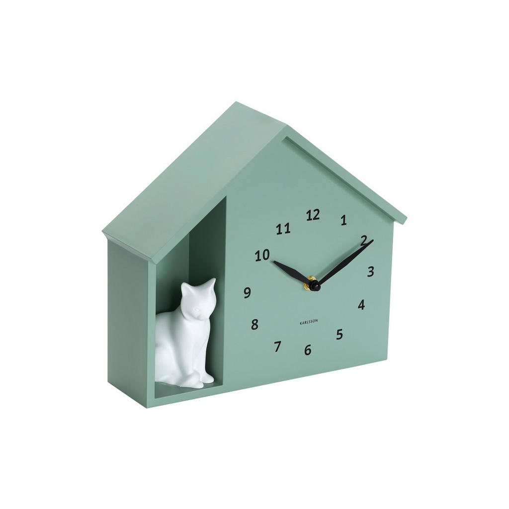 Karlsson NÁSTĚNNÉ HODINY šalvějově zelená 24.9/27 cm