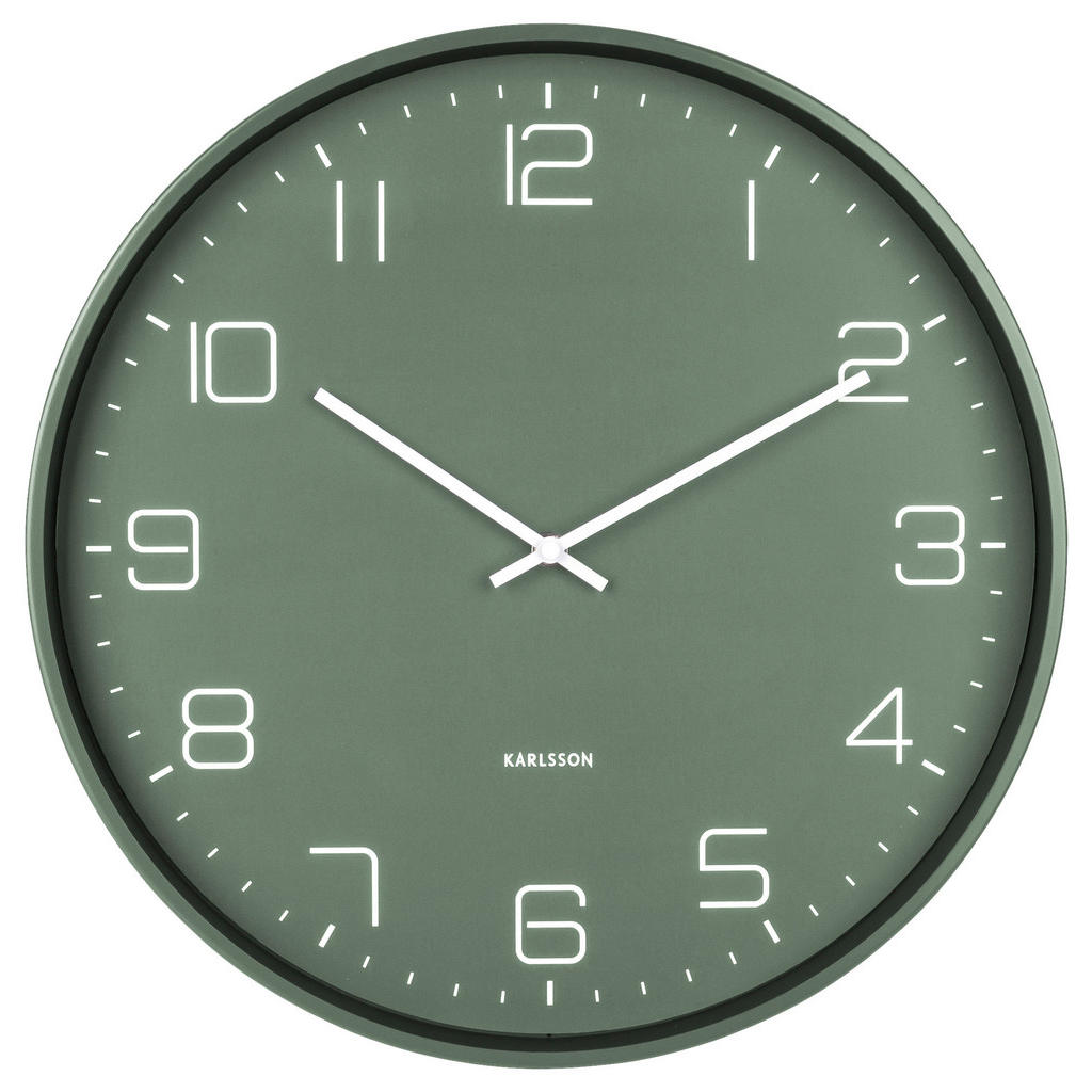 Karlsson NÁSTĚNNÉ HODINY zelená 40/40/4,5 cm