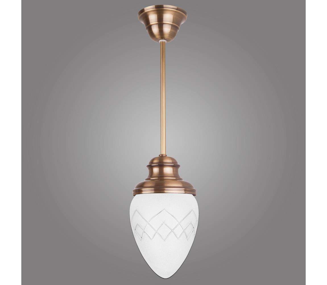 Kemar RI/1/M - Lustr na tyči RINAMA 1xE27/60W/230V mosaz RI/1/M