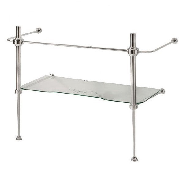 KERASAN WALDORF konstrukce pro umyvadlo 100cm se skleněnou policí, chrom 9196K1