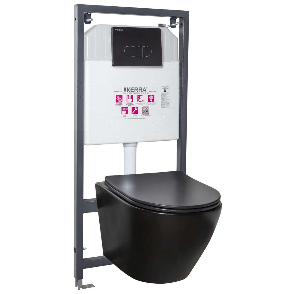 KERRA Instalační set WC Delos BLM/Pacific Black 5907548115874