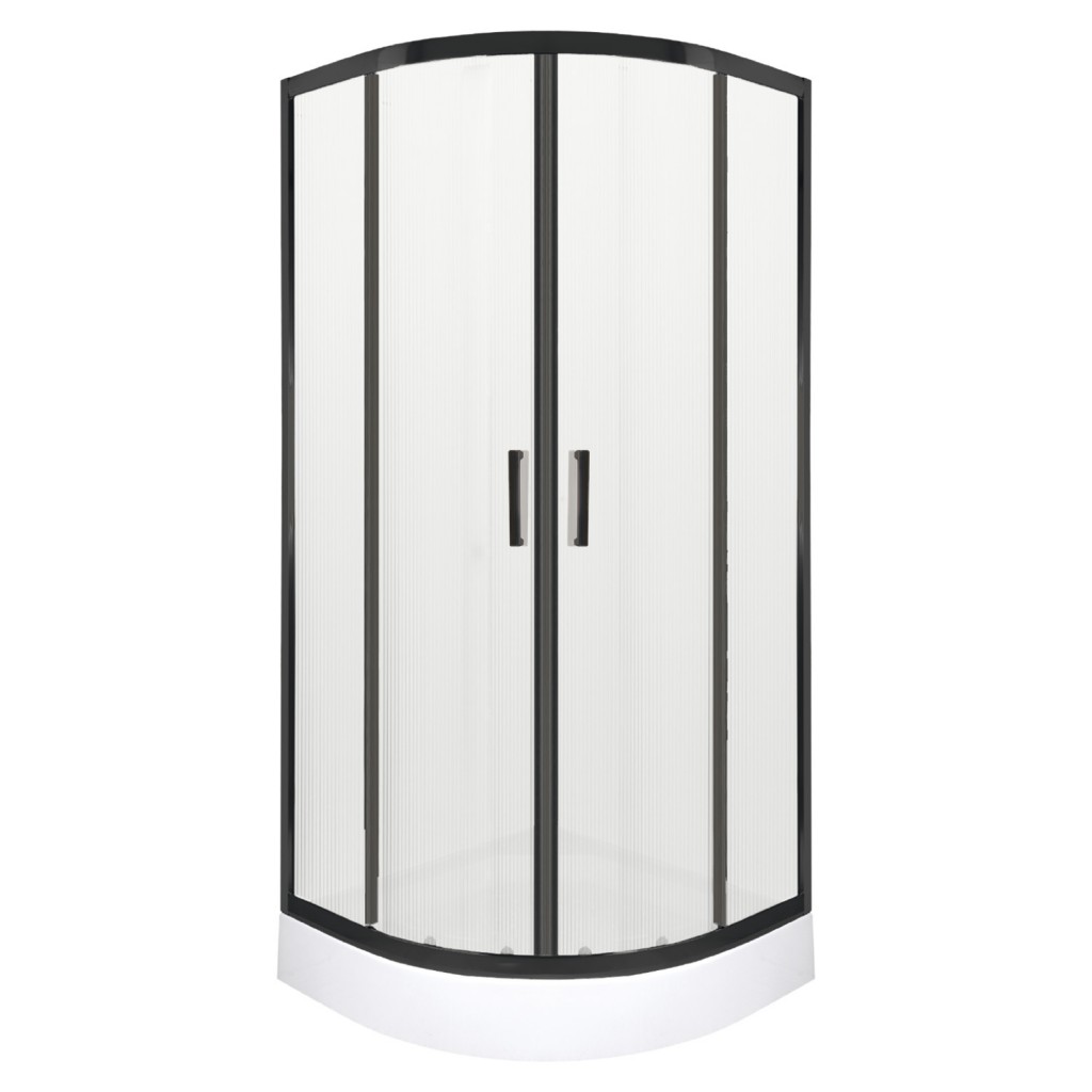 KERRA Sprchový kout s vaničkou Soho 80 (černý) 5907548118783