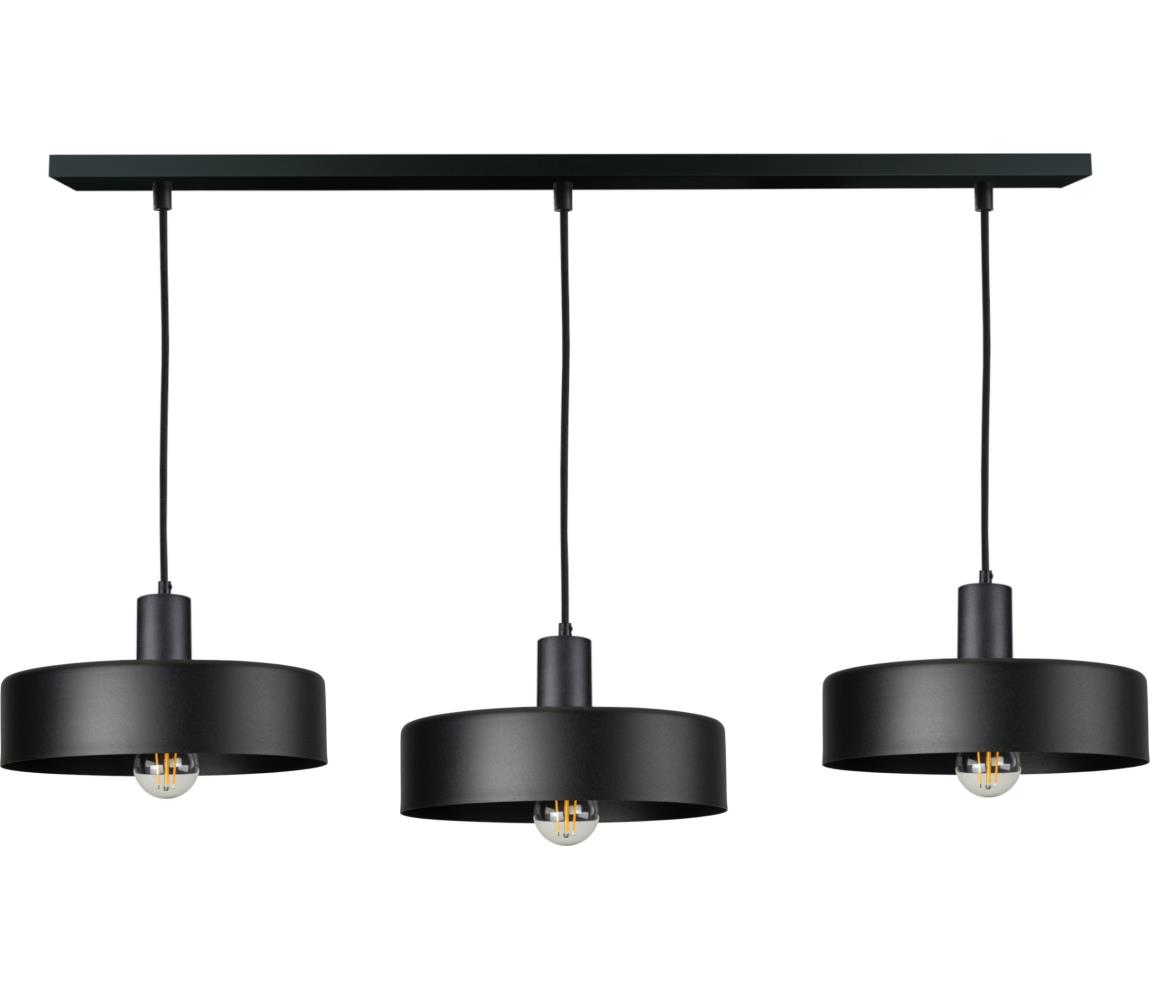Keter Lighting Lustr na lanku ARCANE 3xE27/60W/230V černá 3412