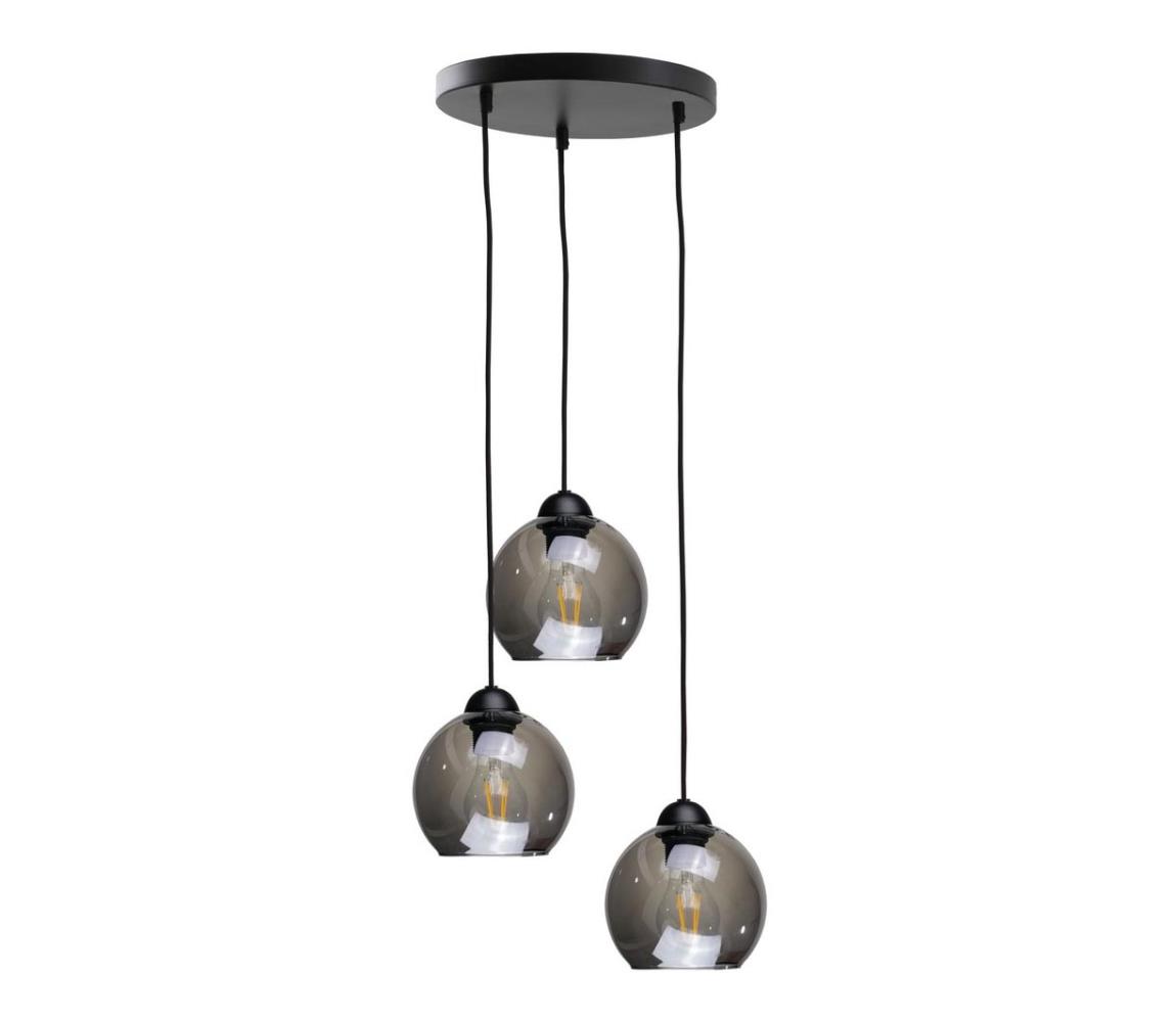 Keter Lighting Lustr na lanku UNO 3xE27/60W/230V černá 1320/22