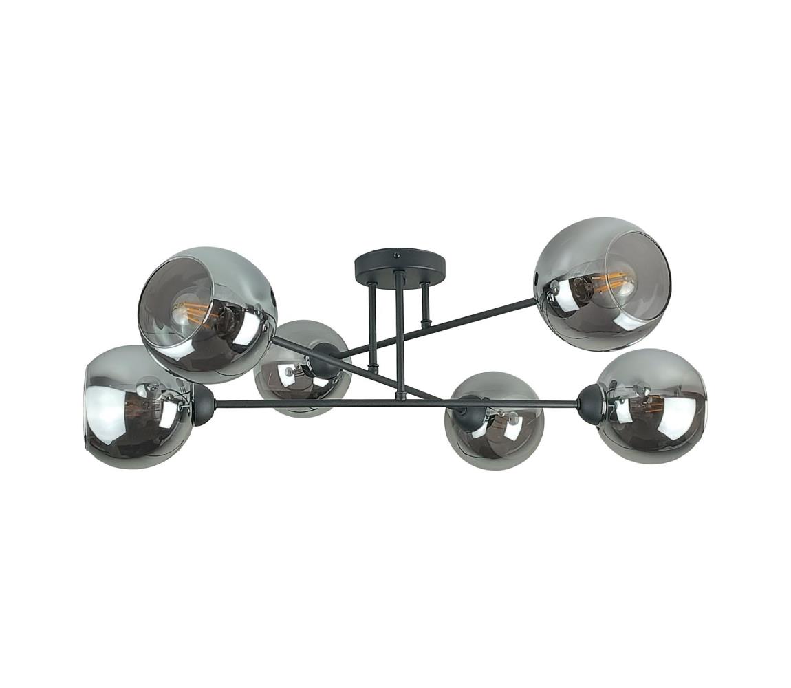Keter Lighting Lustr na tyči VASCO 6xE27/60W/230V černá/kouřová černá 1940