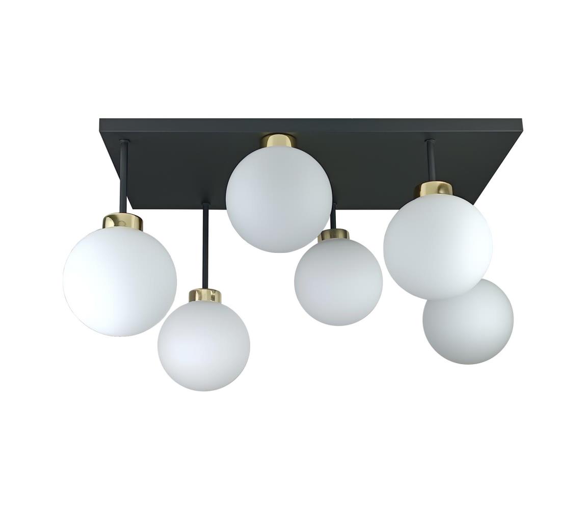 Keter Lighting Přisazený lustr DEA 6xE14/60W/230V černá/zlatá/bílá 2907