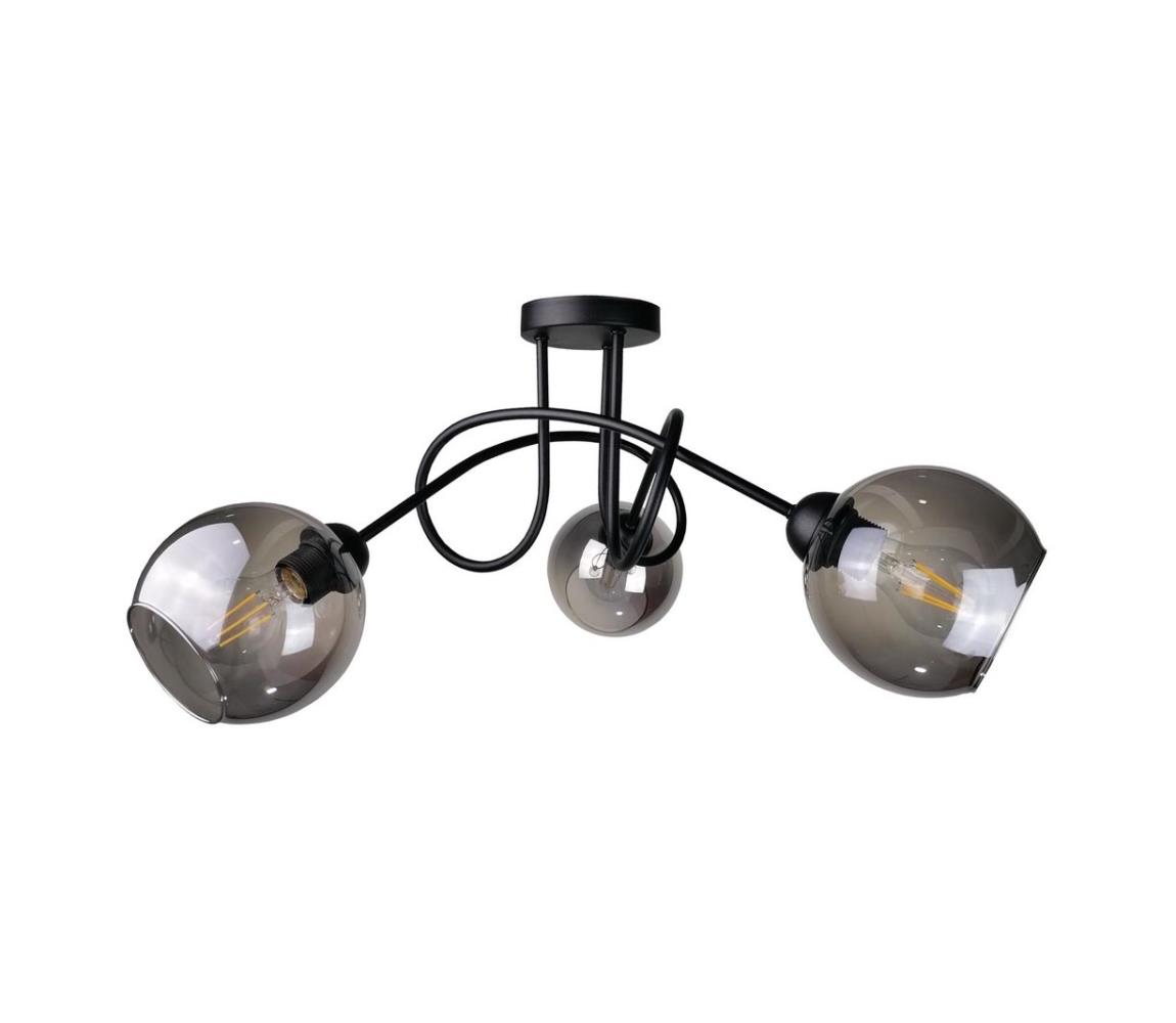 Keter Lighting Přisazený lustr RIN 3xE27/60W/230V černá 1274/22