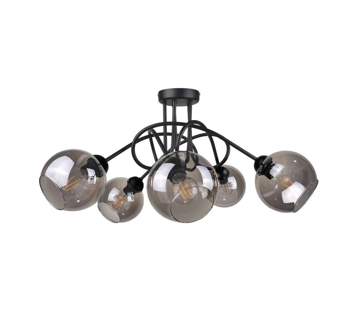 Keter Lighting Přisazený lustr RIN 5xE27/60W/230V černá 1275/22
