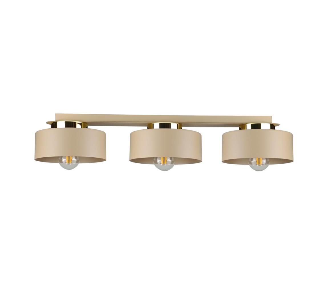 Keter Lighting Stropní svítidlo IGNIA 3xE27/60W/230V béžová/zlatá 3390