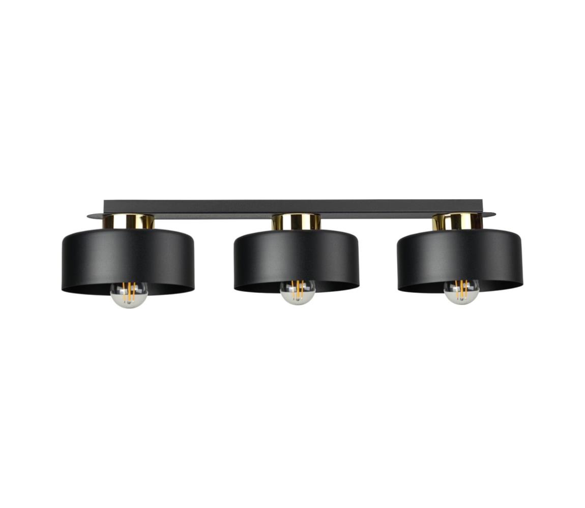 Keter Lighting Stropní svítidlo IGNIA 3xE27/60W/230V černá/zlatá 3395
