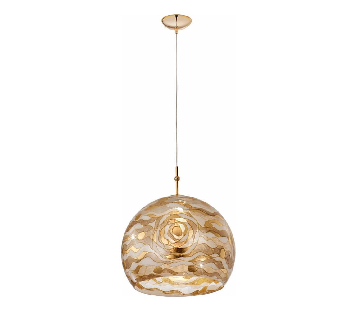 Kolarz 0392.31L.3.Aq.Ch - Lustr na lanku LUNA 1xE27/60W/230V 24K zlato 0392.31L.3.Aq.Ch