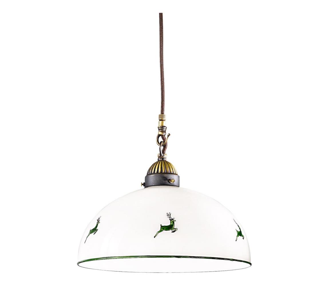 Kolarz 731.30.101 - Lustr na lanku NONNA 1xE27/75W/230V pr. 30 cm jeleni zelená 731.30.101
