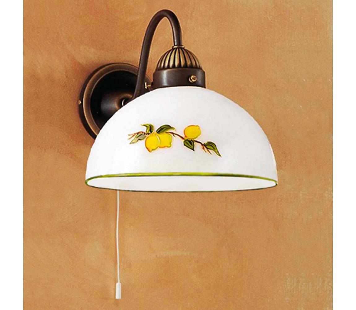 Kolarz 731.61.126 - Nástěnná lampa NONNA 1xE27/75W/230V citrony 731.61.126