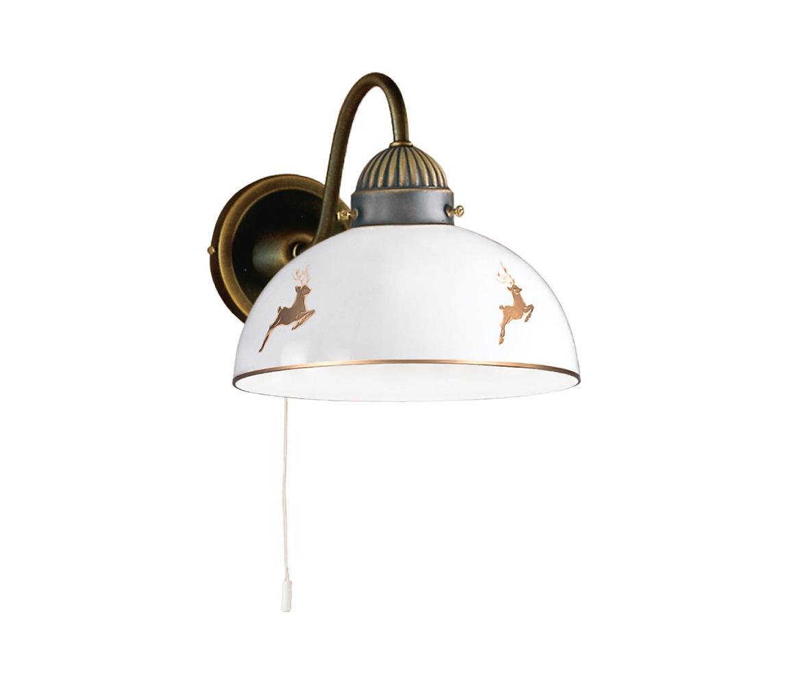 Kolarz 731.61.150 - Nástěnná lampa NONNA 1xE27/75W/230V jeleni rose gold 731.61.150