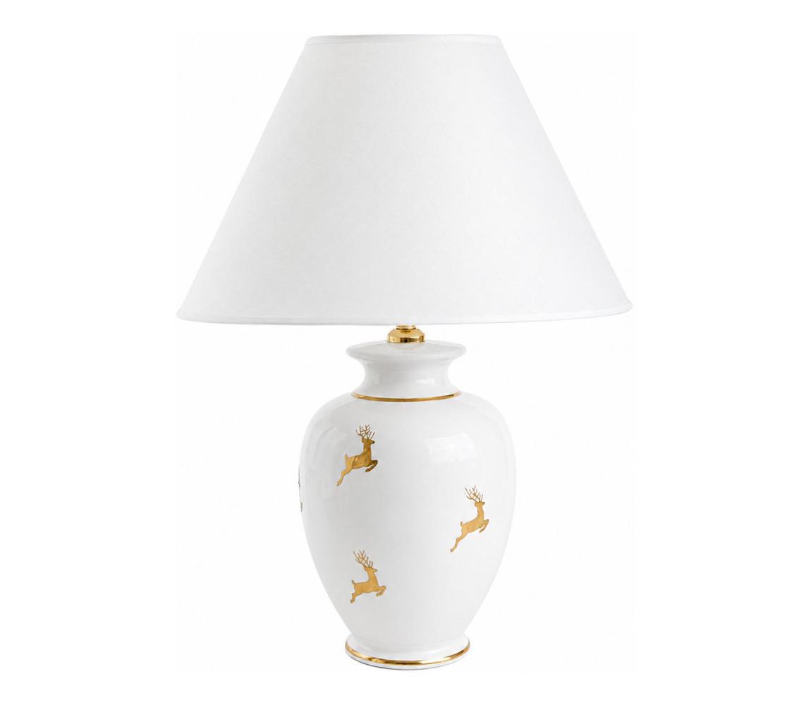 Kolarz 731.70W.150 - Stolní lampa NONNA 1xE27/100W/230V jeleni bílá/zlatá 731.70W.150