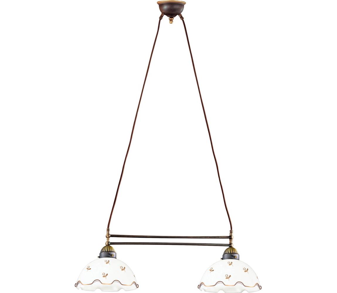 Kolarz 731.82.160 - Lustr na lanku NONNA 2xE27/75W/230V květiny rose gold 731.82.160