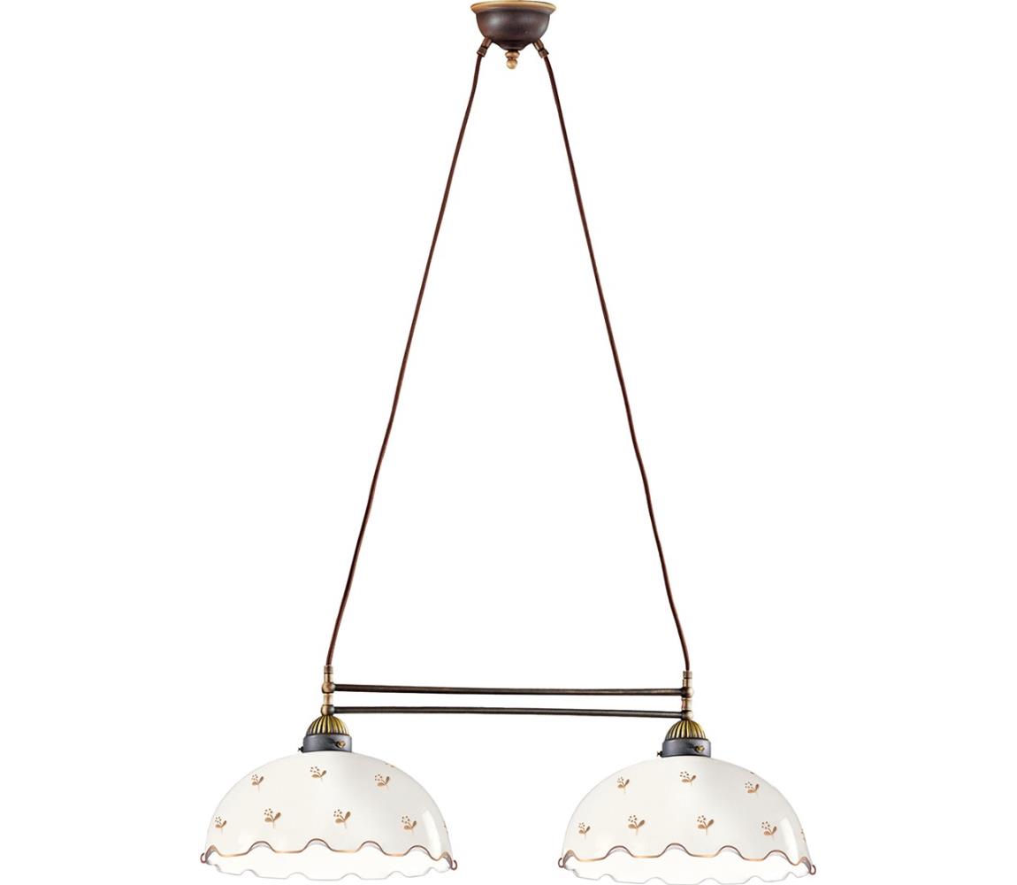 Kolarz 731.82.161 - Lustr na lanku NONNA 2xE27/75W/230V květiny rose gold 731.82.161