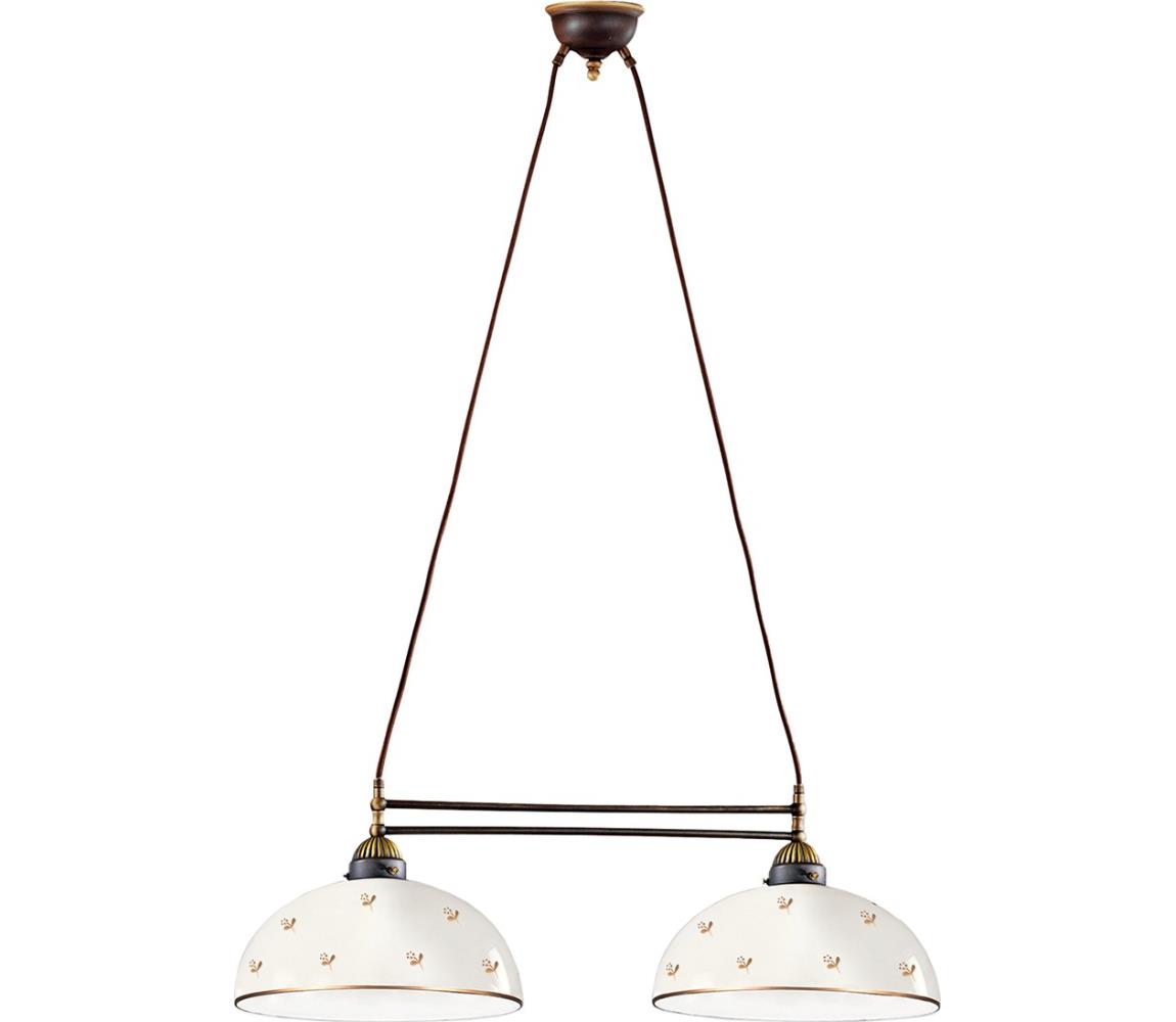Kolarz 731.82.171 - Lustr na lanku NONNA 2xE27/75W/230V květiny rose gold 731.82.171