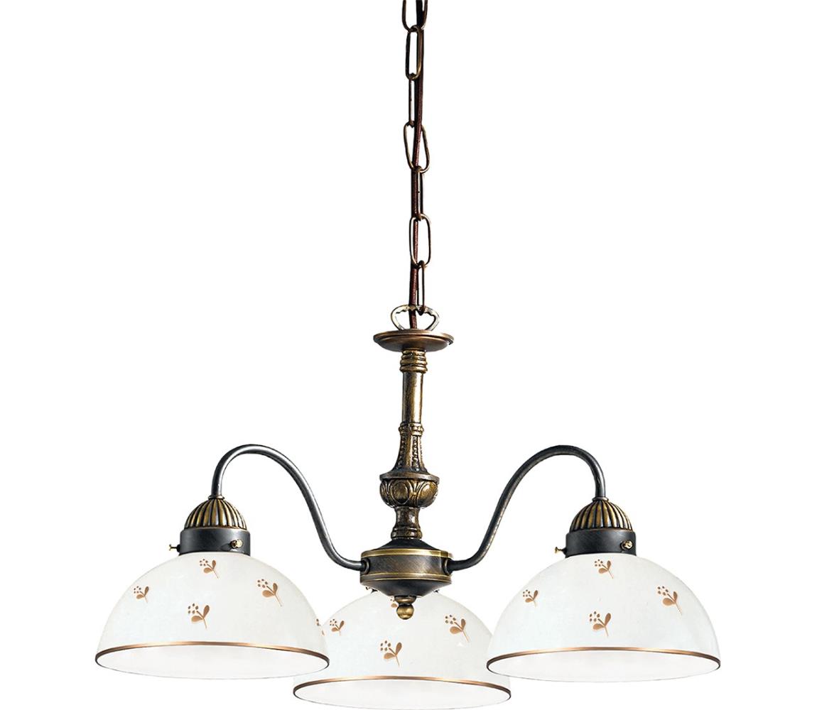 Kolarz 731.83.170 - Lustr na řetězu NONNA 3xE27/75W/230V květiny rose gold 731.83.170