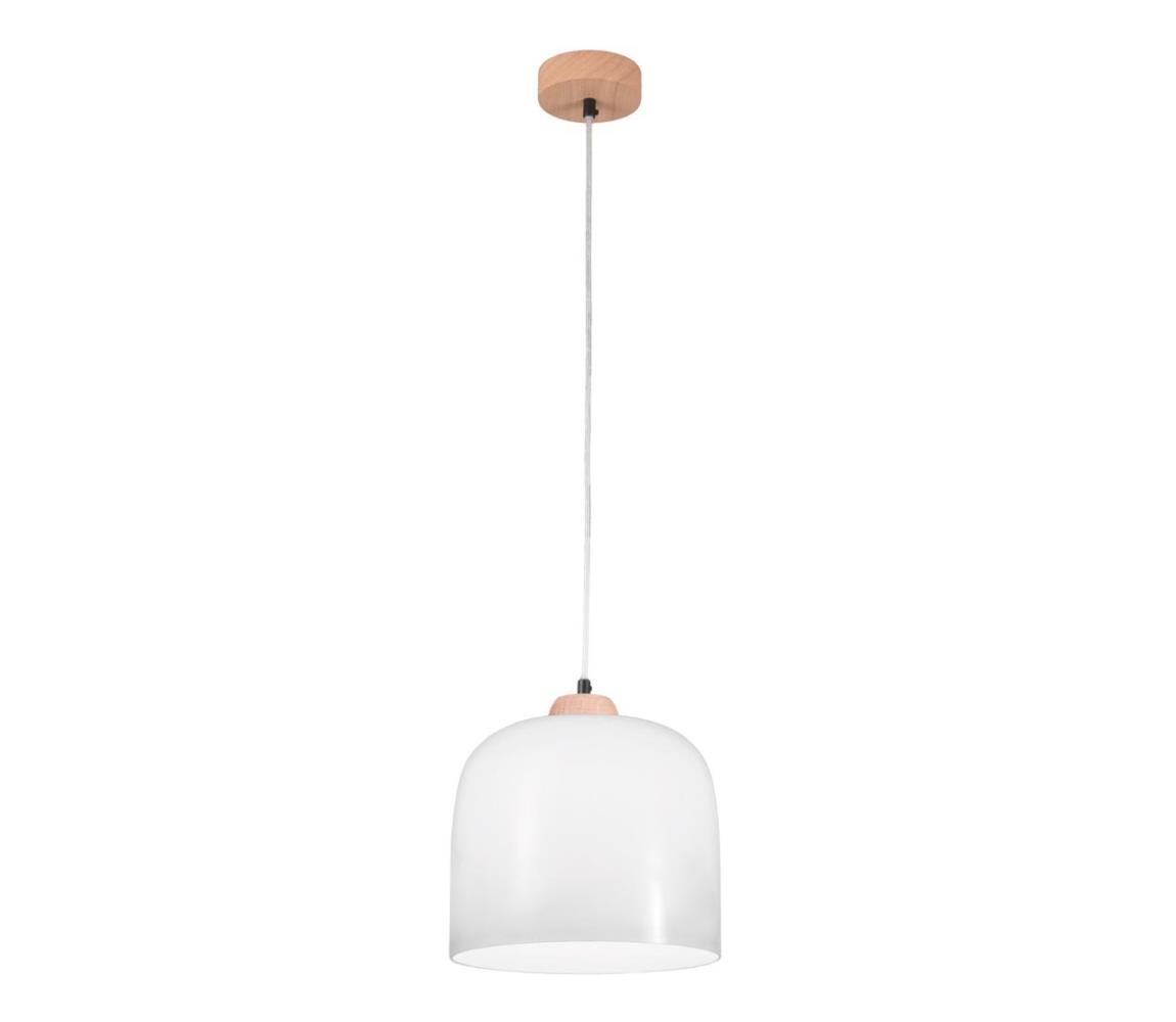 Kolarz A1352.31.W - Lustr na lanku NONNA 1xE27/60W/230V dub/bílá A1352.31.W