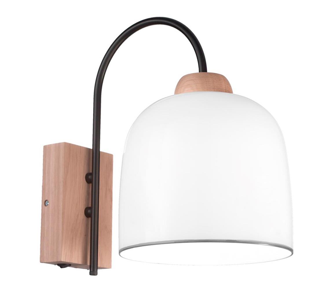 Kolarz A1352.61.Gr - Nástěnná lampa NONNA 1xE27/60W/230V dub/bílá/šedá A1352.61.Gr