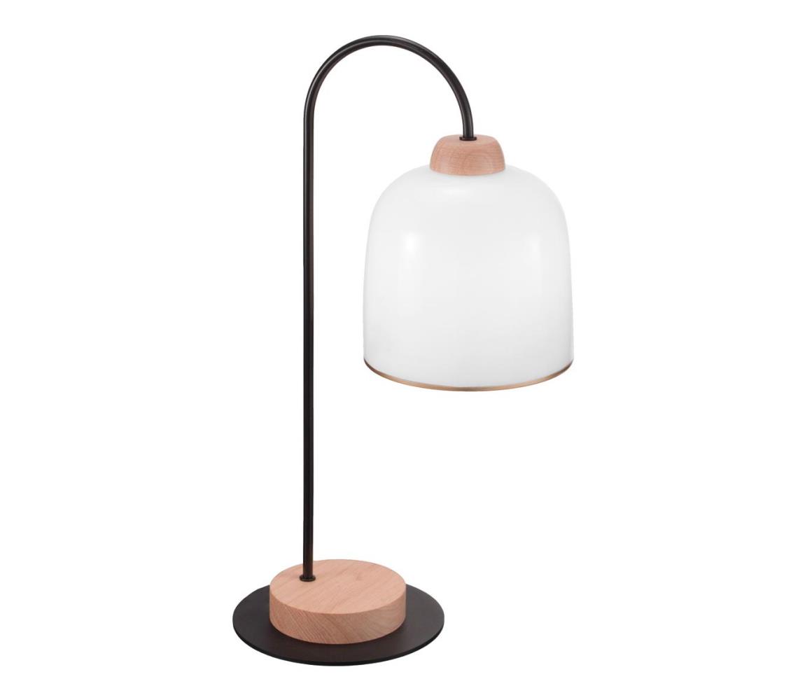 Kolarz A1352.71.Au - Stolní lampa NONNA 1xE27/60W/230V dub/bílá/zlatá A1352.71.Au