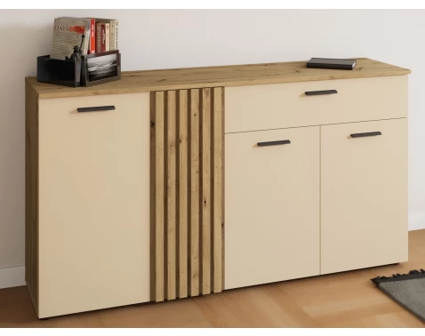 Komoda se šuplíkem Gatwick, dub artisan/kašmírová béžová