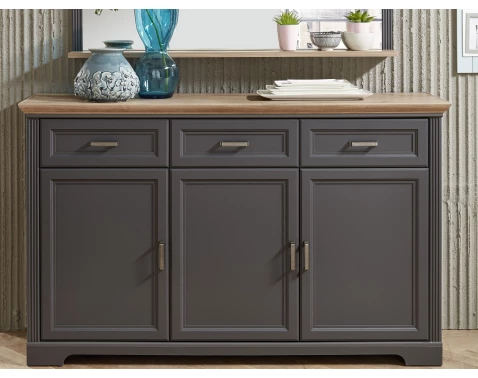 Komoda se zásuvkami Jasmin, grafit/dub