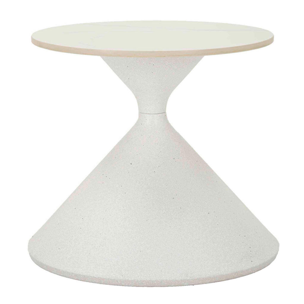 KONFERENČNÍ STOLEK, bílá, kov, keramika, 42/42/40 cm