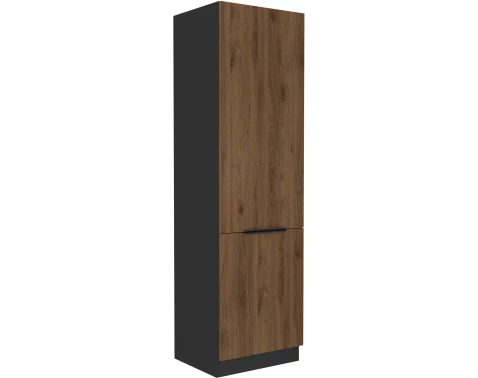 Kuchyňská skříň pro vestavnou lednici Monza, 60 cm, ořech/černá