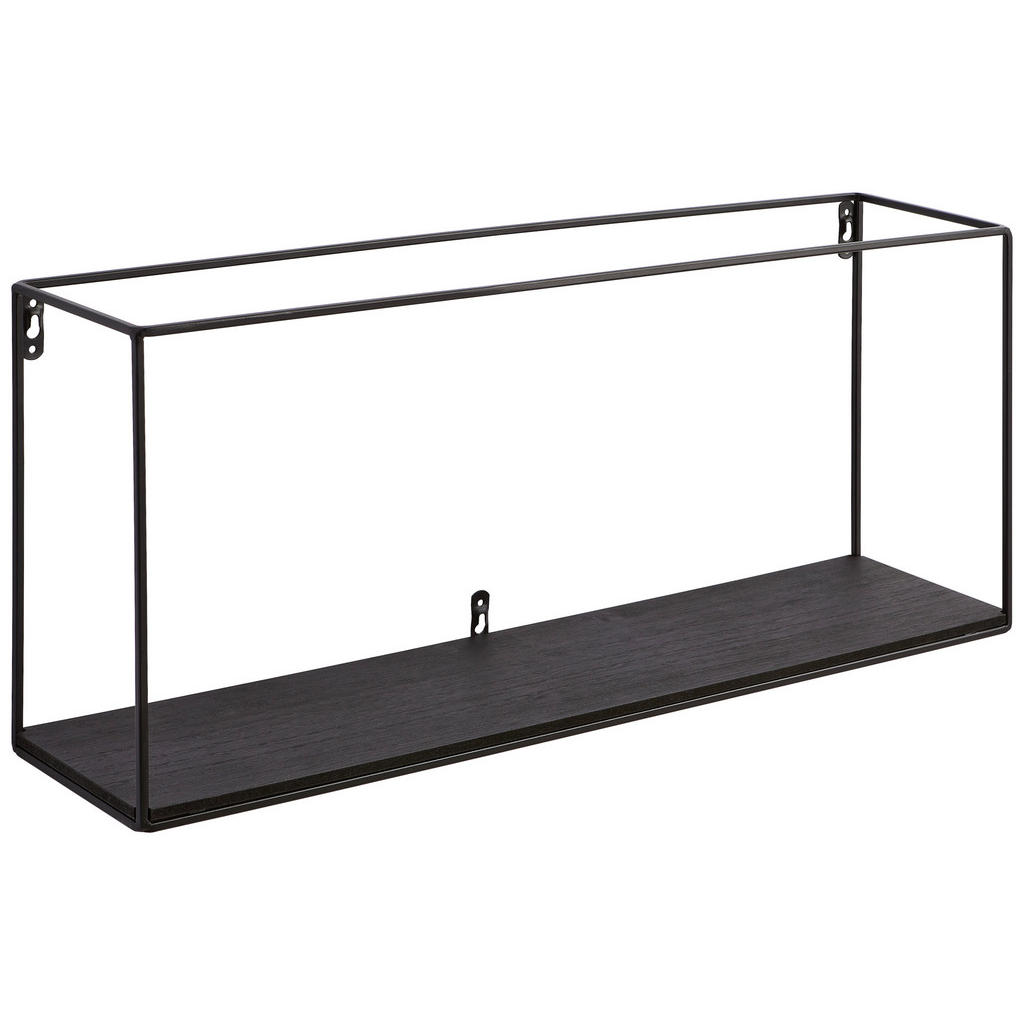 Landscape NÁSTĚNNÝ REGÁL, paulovnie, černá, 60/25/14 cm