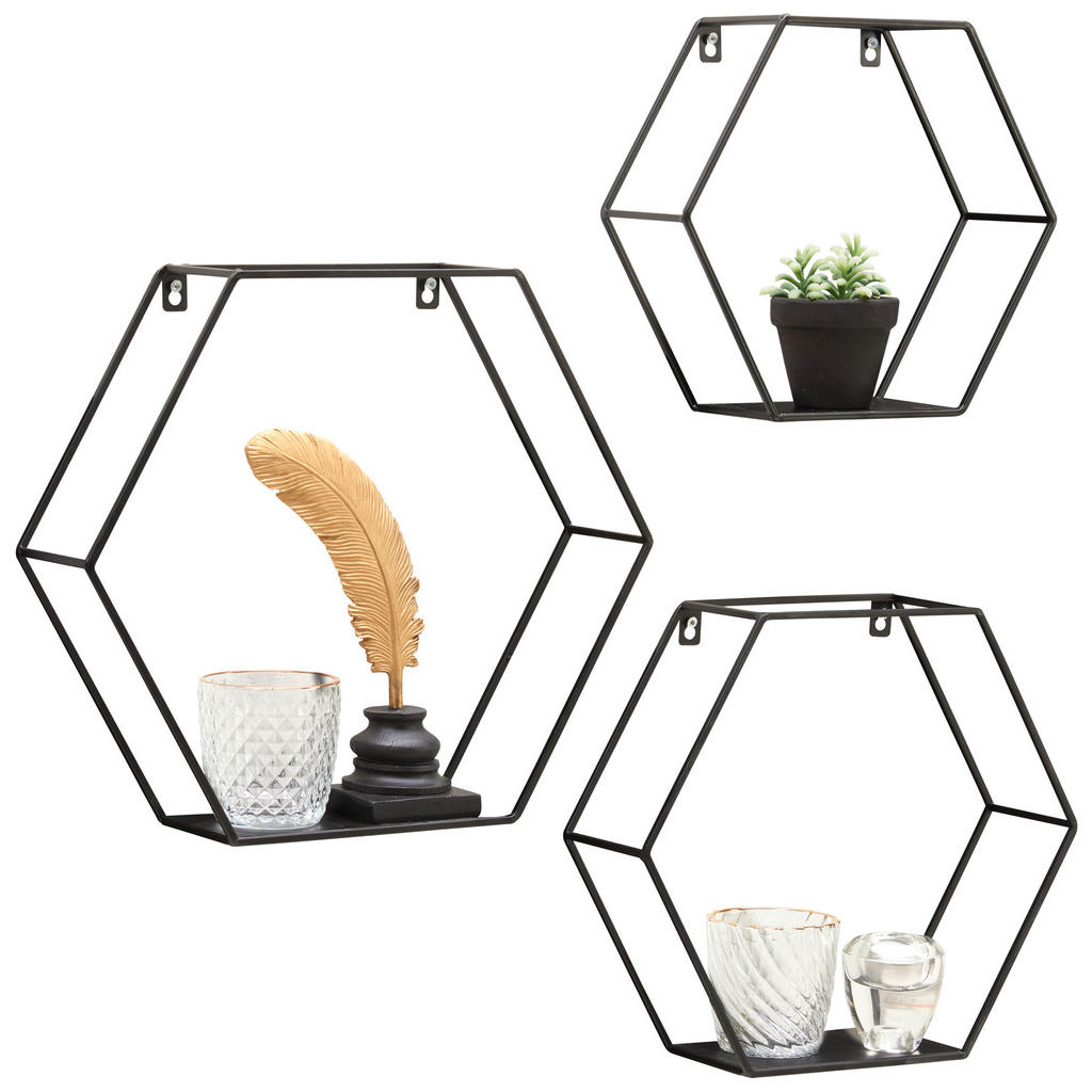 Landscape SADA NÁSTĚNNÝCH REGÁLŮ, černá 1