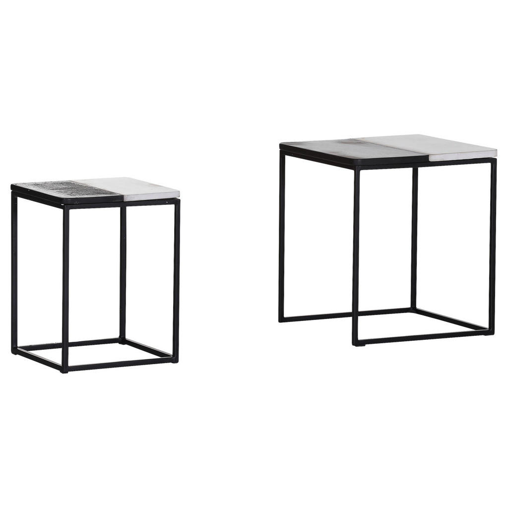 Landscape SADA STOLKŮ, mangové dřevo, černá, bílá