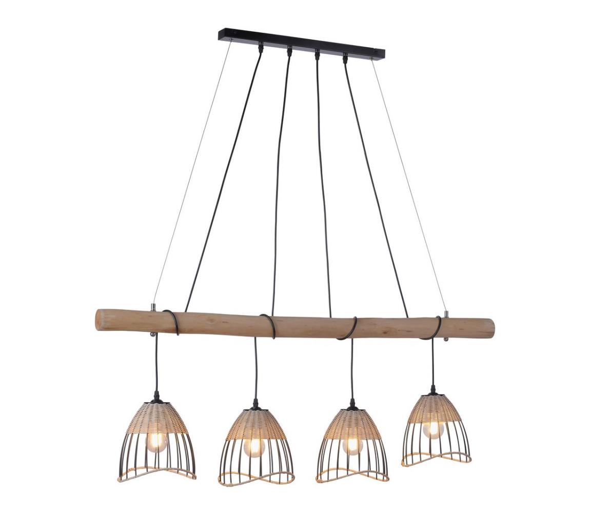 Leuchten Direkt 11156-79 - Lustr na lanku REED 4xE27/60W/230V 11156-79
