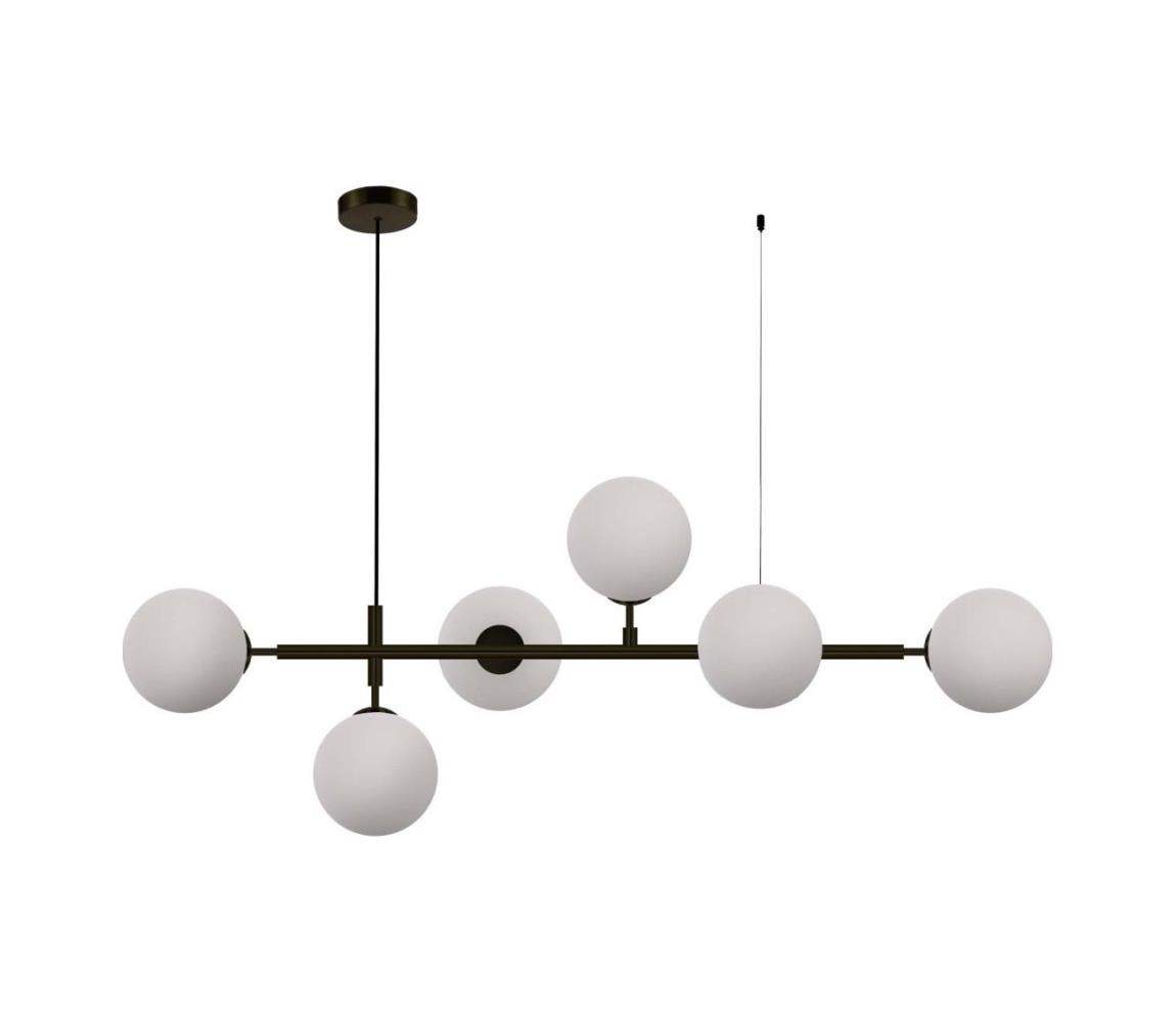 Light Prestige Lustr na lanku ALISA 6xE14/40W/230V černá LP-005/6P BK/WH