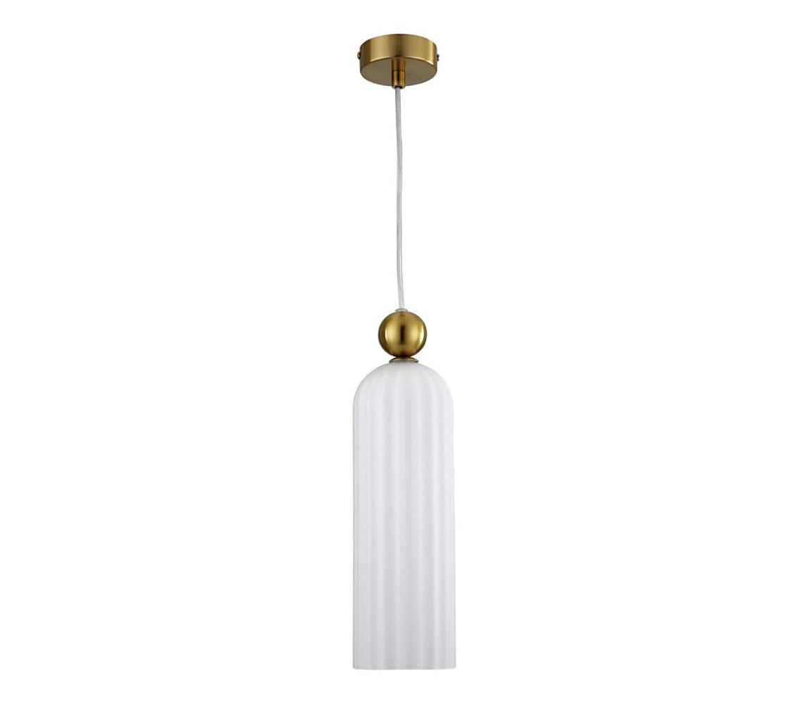 Light Prestige Lustr na lanku PIEGA 1xE14/40W/230V mosaz/bílá LP-939/1P white