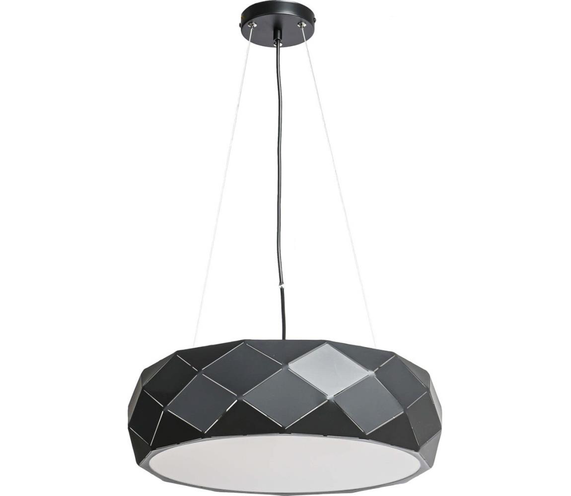 Light Prestige Lustr na lanku REUS 3xE27/40W/230V pr. 47 cm černá LP-8069/1P BK