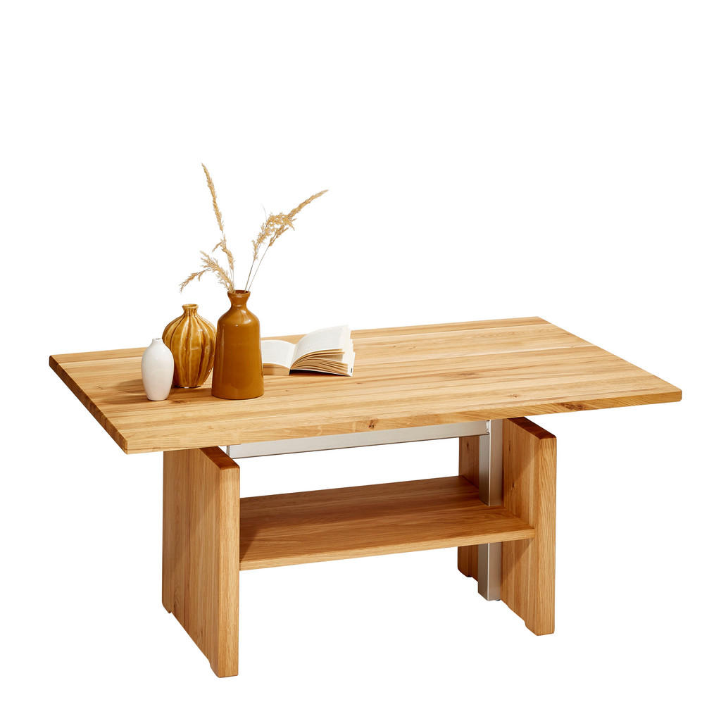 Linea Natura KONFERENČNÍ STOLEK, barvy dubu, dřevo, kov, 110/65/55-69 cm
