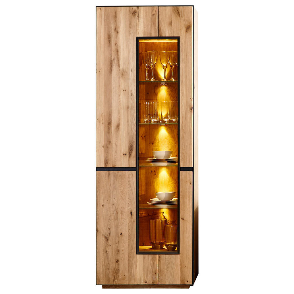 Linea Natura VITRÍNA, divoký dub, divoký dub, 72/203/38 cm