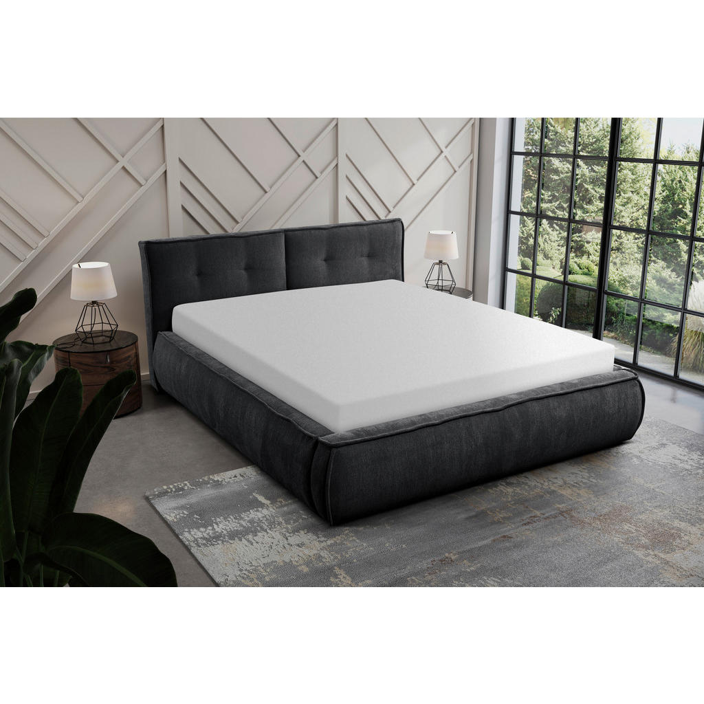 Livetastic ČALOUNĚNÁ POSTEL, 180/200 cm, antracitová