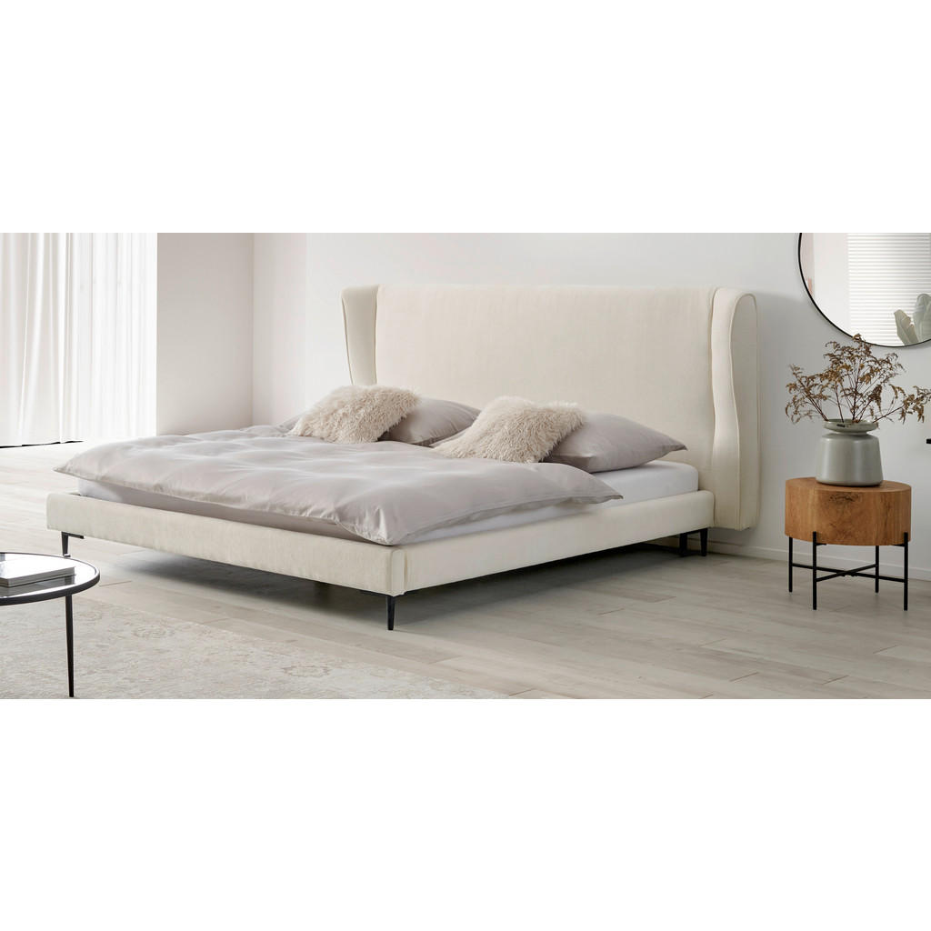 Livetastic ČALOUNĚNÁ POSTEL, 180/200 cm, bílá 1
