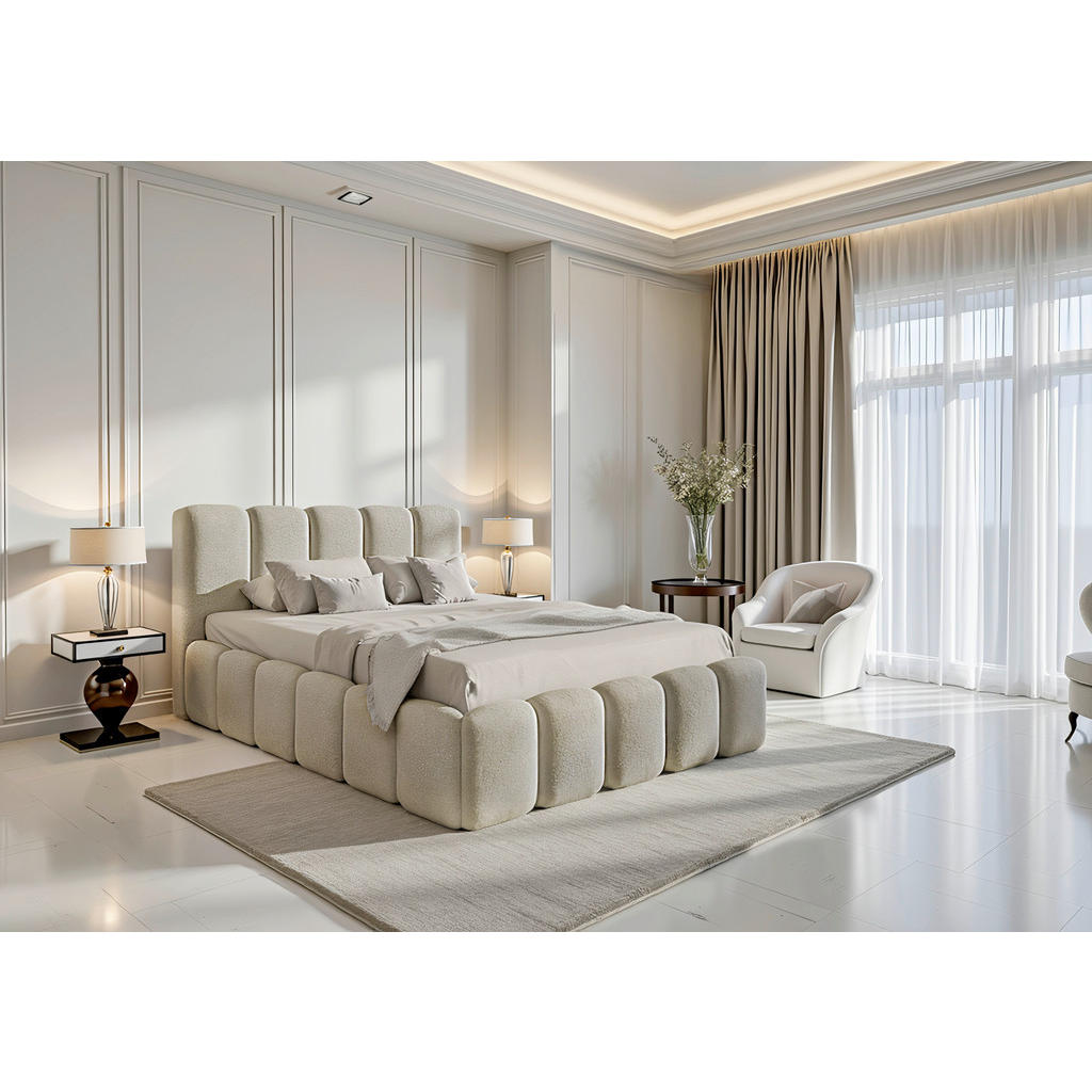 Livetastic ČALOUNĚNÁ POSTEL, 180/200 cm, pískové barvy