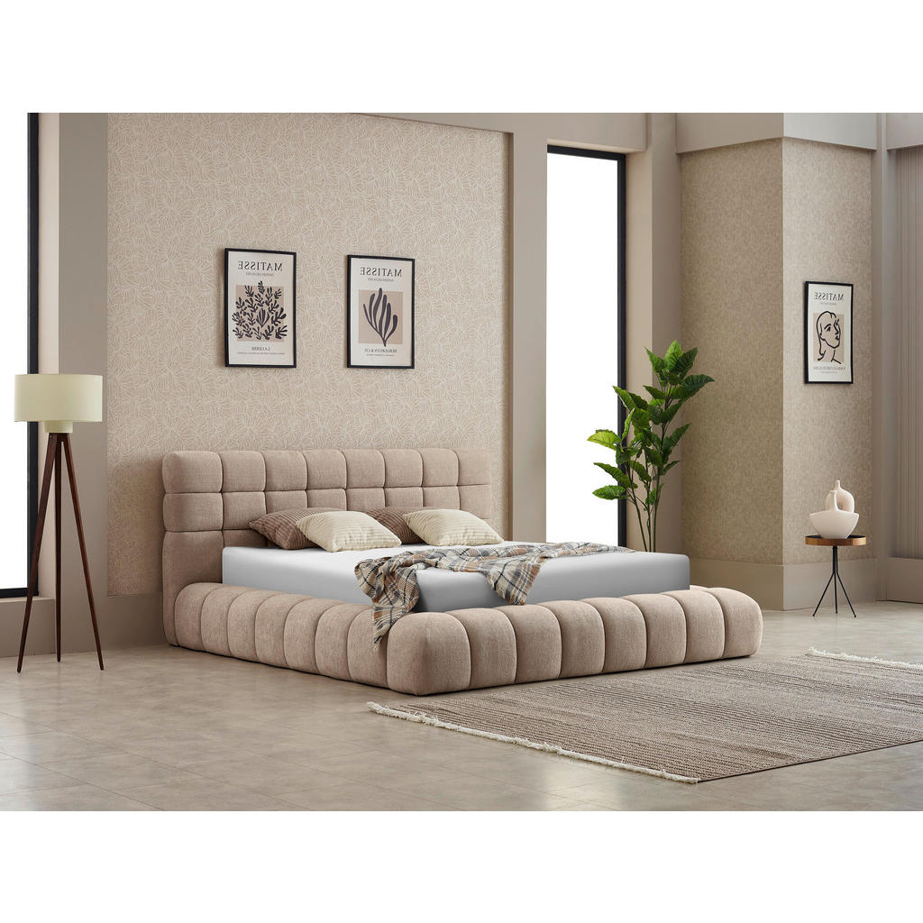 Livetastic ČALOUNĚNÁ POSTEL, 180/200 cm, přírodní barvy