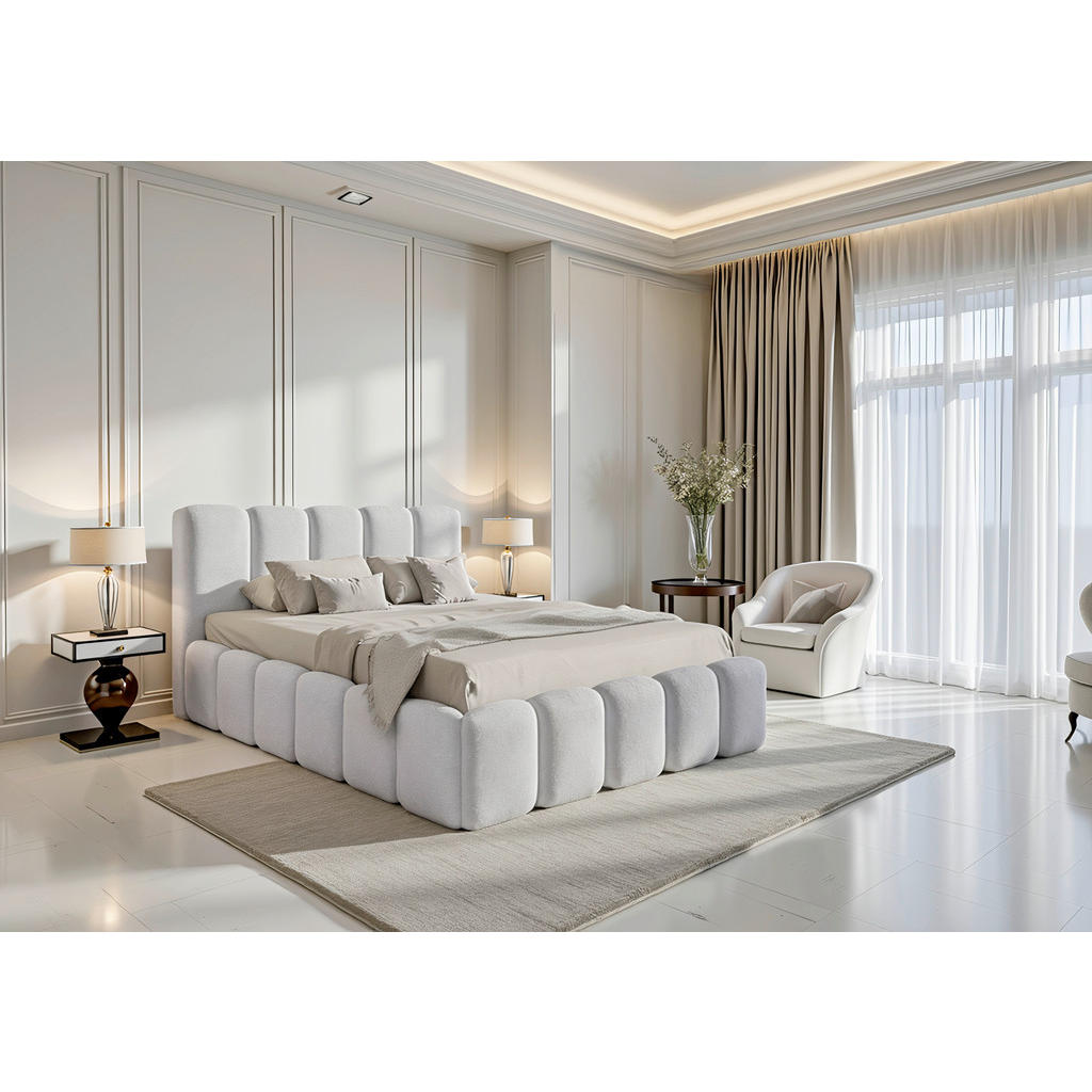 Livetastic ČALOUNĚNÁ POSTEL, 180/200 cm, šedá 1