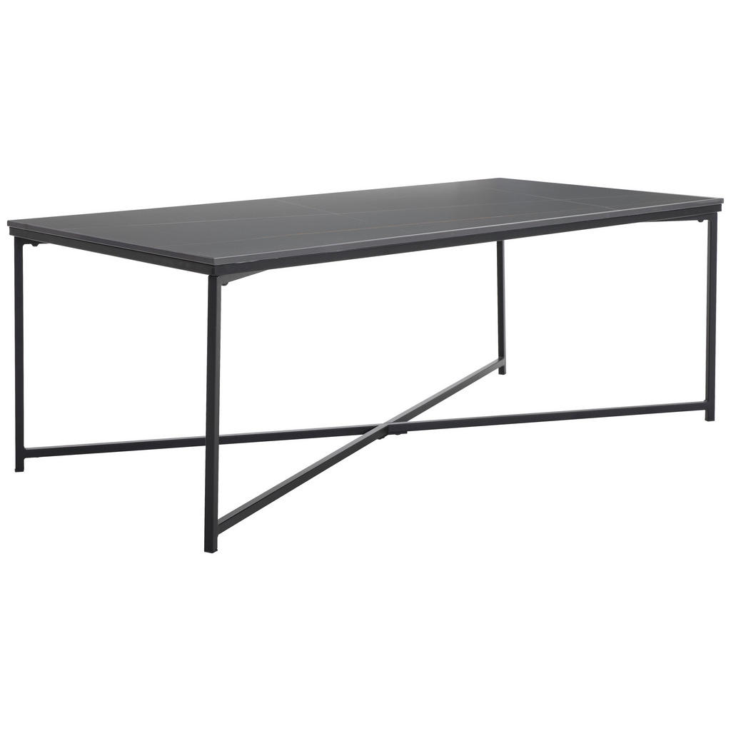 Livetastic KONFERENČNÍ STOLEK, černá, keramika, kov, 120/43/60 cm