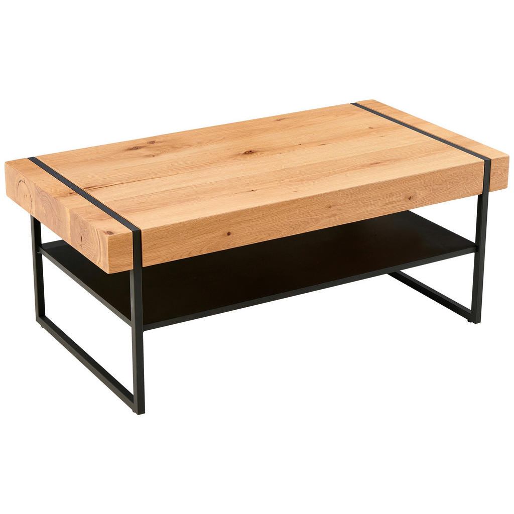 Livetastic KONFERENČNÍ STOLEK, přírodní barvy, černá, dřevo, kov, 110/45/59 cm