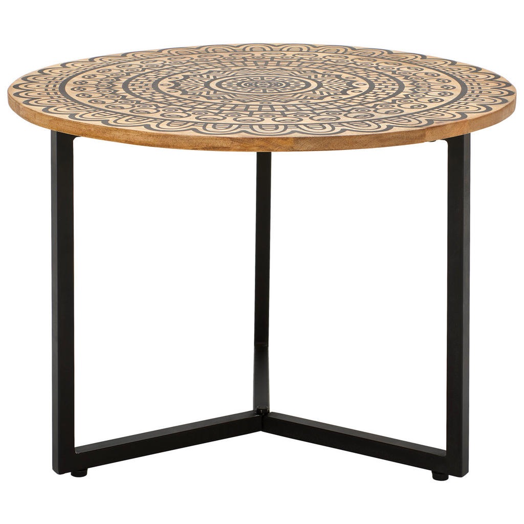 Livetastic KONFERENČNÍ STOLEK, přírodní barvy, černá, dřevo, kov, 60/60/40 cm 1
