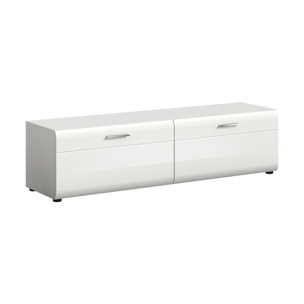 Livetastic NÍZKÁ KOMODA, bílá, vysoce lesklá bílá, 160/41/40 cm