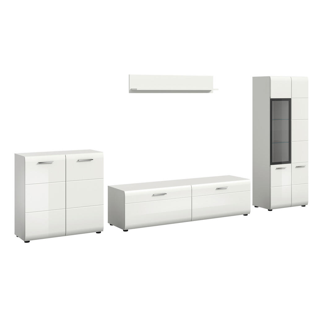 Livetastic OBÝVACÍ STĚNA bílá, vysoce lesklá bílá 1