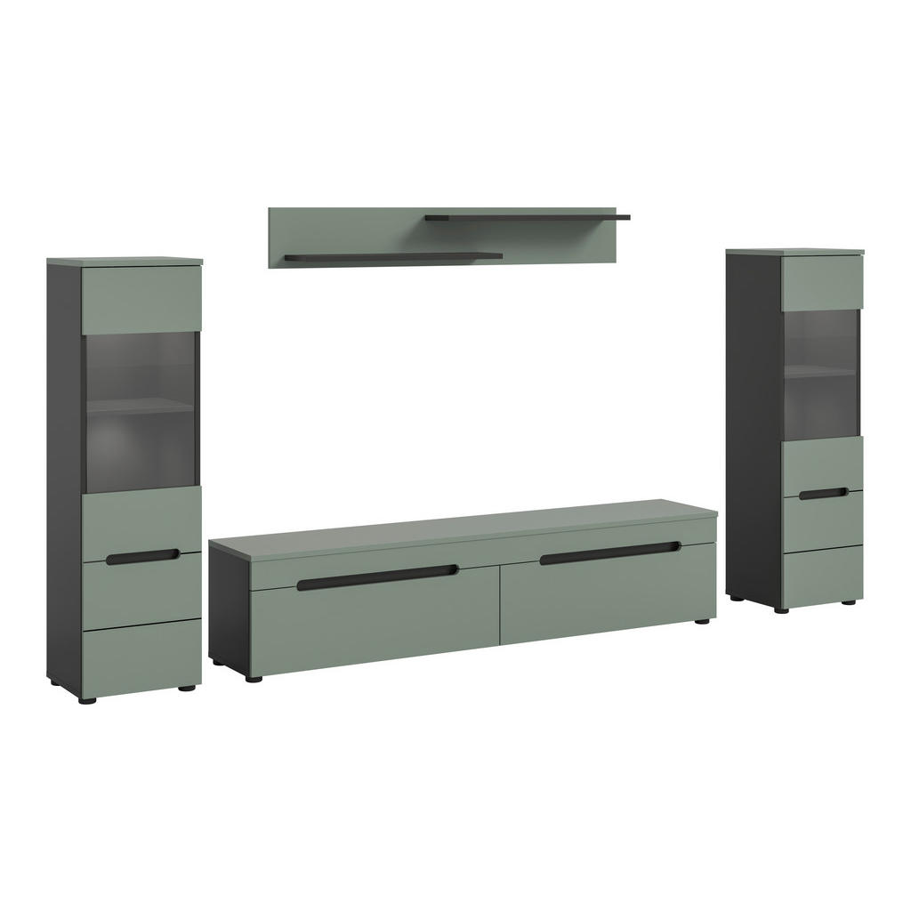 Livetastic OBÝVACÍ STĚNA šedá, šedozelená 1